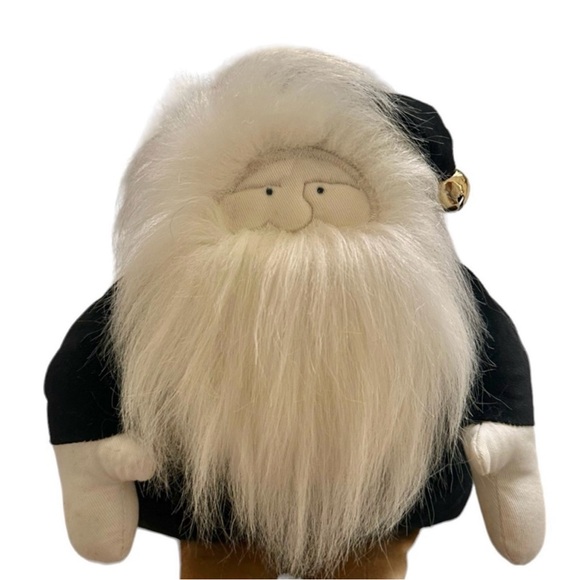 Woof & Poof Black Velvet Christmas Musical Santa We Wish You a Merry Christmas - Picture 2 of 6